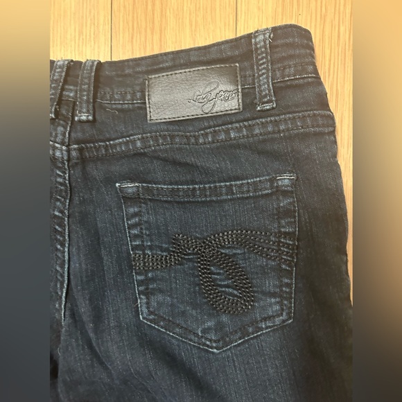 Y2K, straight leg, dark wash jeans. Lola jeans, Simona-blk. - Picture 5 of 7